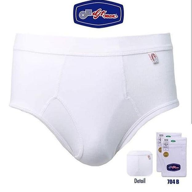Isi 1 Pcs - Celana Dalam Pria Gt Man Putih 704 / Celana Dalam Pria Gt Man