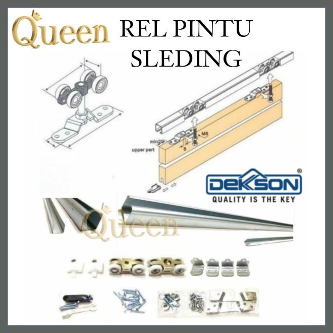 Rel Gantung Geser/Sleding Dekson/Rel Pintu Sliding 180Cm Complete Set