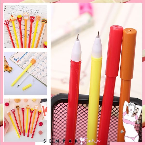 

SS Pena Fast Food Pena Karakter Lucu Model Junk Food Burger Soda Cola French Fries Pen Karakter