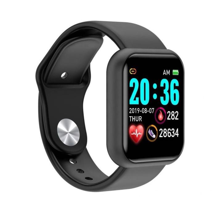 Y68 D20 smart watch Bluetooth Sport Waterproof Fitness bracelet hitam