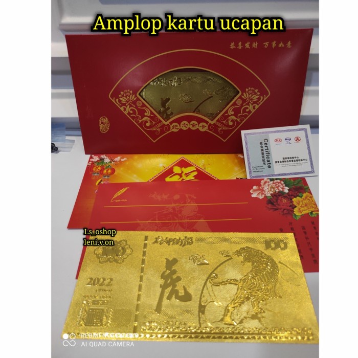 

New! Angpao Emas Shio Harimau Tahun 2022 Amplop Imlek CNY - Lihat Video Limited