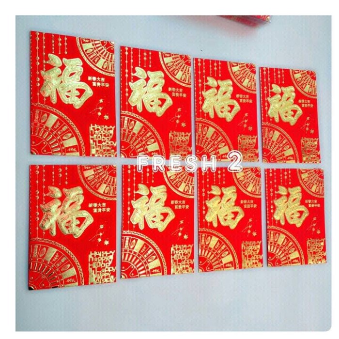 

New! angpao fu emas kotak mika isi 23 lmbr.amplop imlek Limited