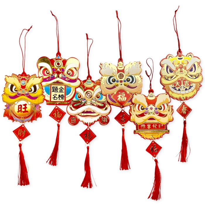 

New! W! Accessories Angpau Hongbao Gantung Imlek CNY Barongsai 6pcs mix Limited