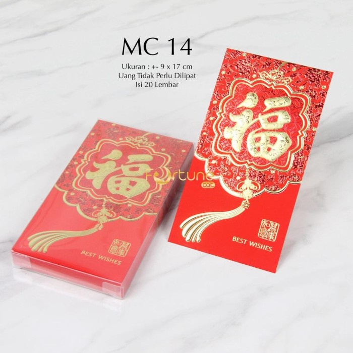 

New! Angpao Imlek 2023 Kertas Kotak Mika Fu Pendek Isi 30 Lembar 20 Lembar Limited