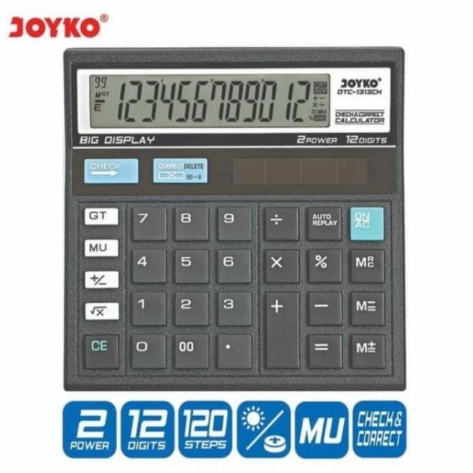 

Terlaris JOYKO DTC-1313CH Check & Correct Calculator Kalkulator Bisa Cek Ulang