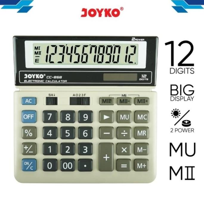 

Hot - KALKULATOR JOYKO CC-868 CALCULATOR 12 Digit Desk CC868 Big Display ..