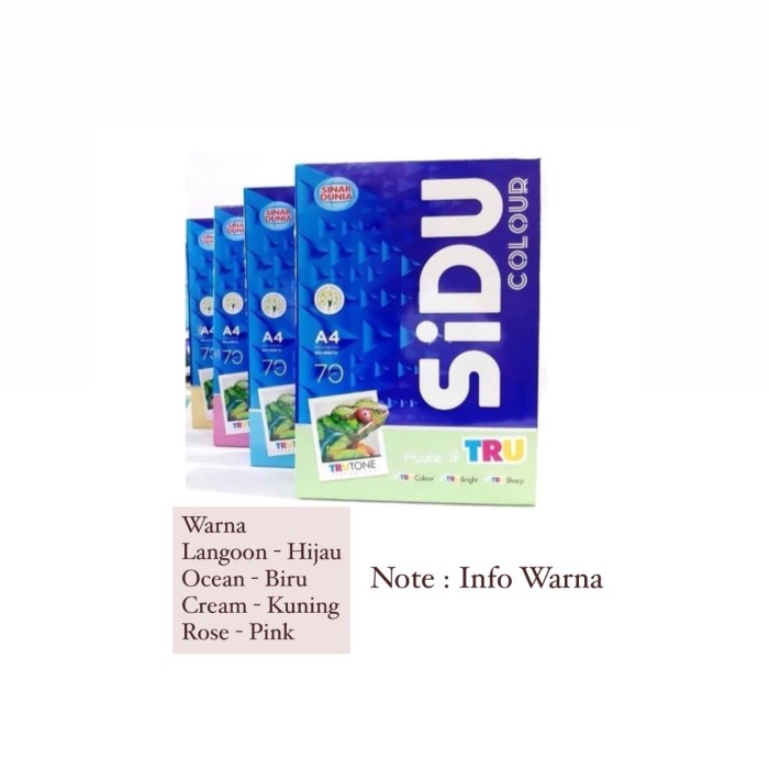 

Terbaru Kertas Hvs Warna Sidu A4 70 Gsm / 1 Rim Promo Terlaris
