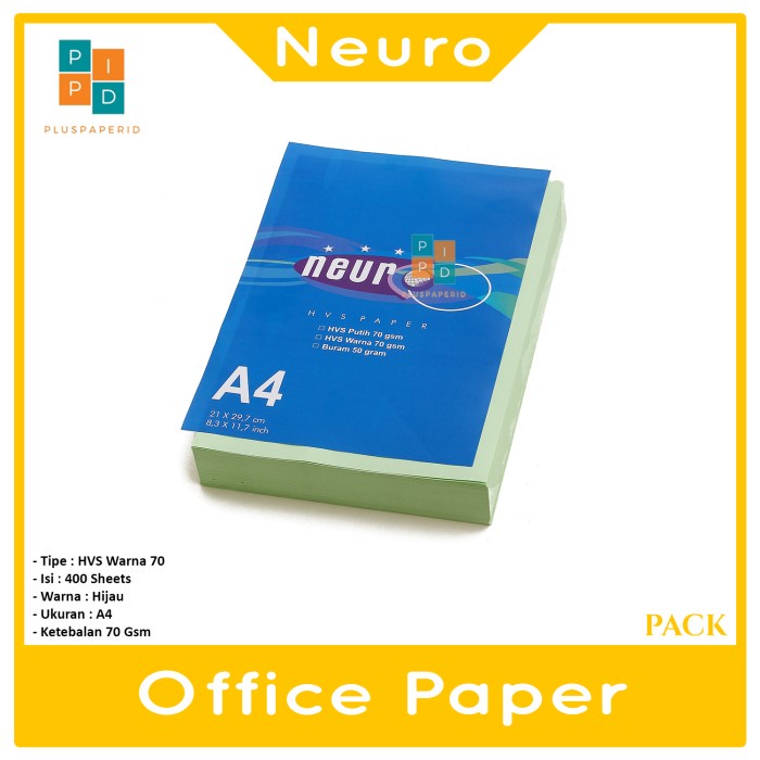 

Terbaru Neuro Kertas Hvs A4 Warna Hijau 70Gr [ Pack ] Promo Terlaris