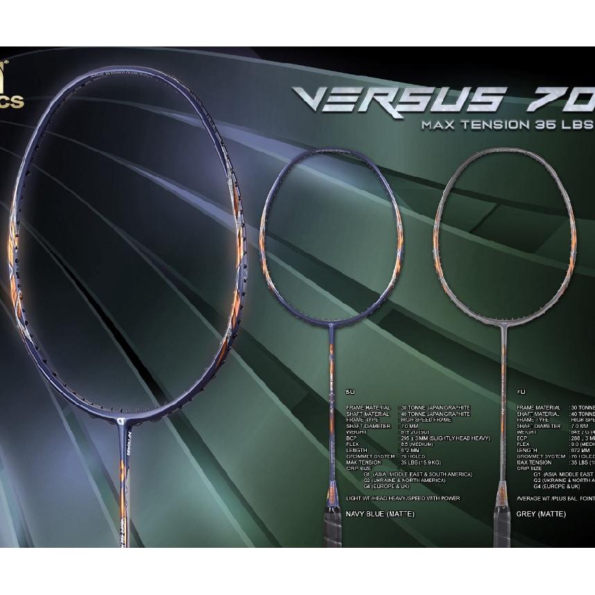 Raket Badnton Apacs Versus 70 - 4U Dan 5U Tension 35Lbs