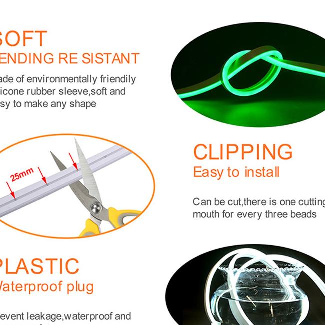 Lampu Led Strip Neon Flexible 12V / Neon Flexible 12V Lampu Led Selang 5 Meter