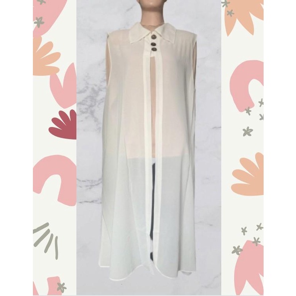 BISA COD - OUTER CERUTY BABY DOLL/CARDIGAN CERUTY BABYDOLL/OUTER TANPA LENGAN/ROM
