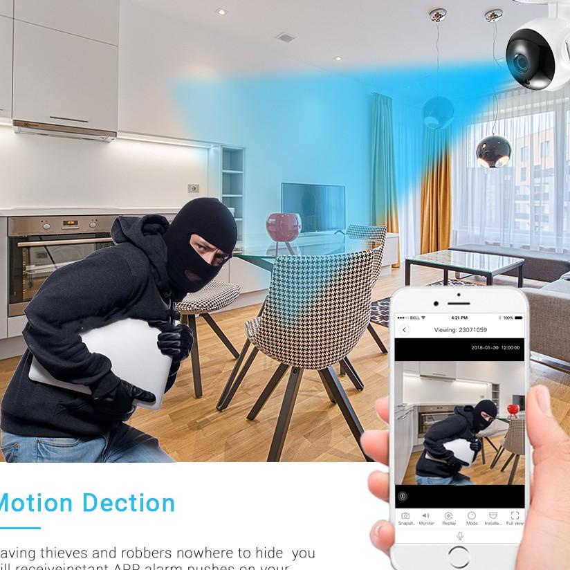 Smart Camera Cctv V380Pro Hd 1080 Wireless Ni Ip Cctv Phone Audio ( Cod )