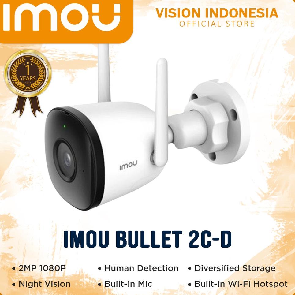 Kamera Keamanan Nirkabel Imou Bullet 2C 1080p 2MP 256GB Putih