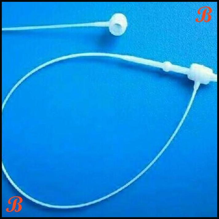 

| FH | TALI HAG TAN STRING LOOP LOOPS LOCK PIN PLASTIK GANTUNG LABEL 500 PCS PUTIH