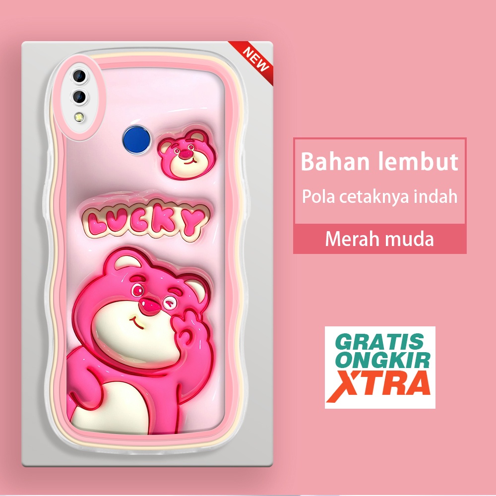 Realme 3 pro C1 C2 C2S A1K 12C Note 7 12 Pro 9s  Casing Ponsel  Pola Cute Lotso 3D  warna-warni gelo