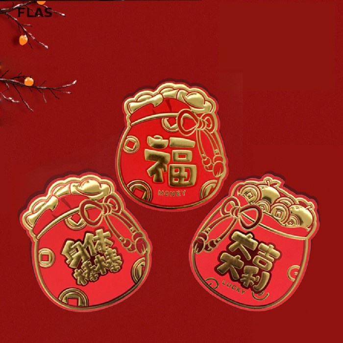 

New! Fl 6Pcs Amplop Angpao Tahun Baru Cina / Imlek Gambar Kelinci National Limited