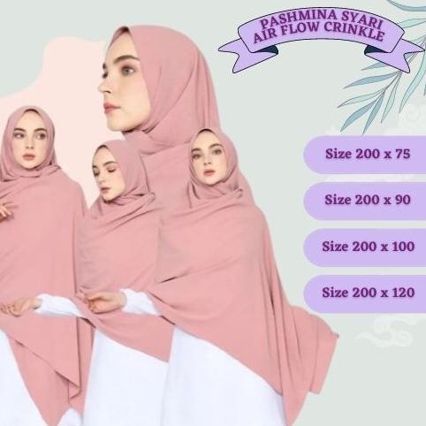 Pashmina Crinkle Airflow 200 X 100 Jumbo Syari Premium Limited Edition