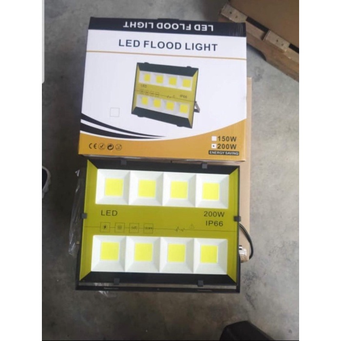 Lampu Sorot Led 200W Floodlight 200Watt 200 Watt Cob Tembak Bergaransi Terlariss 