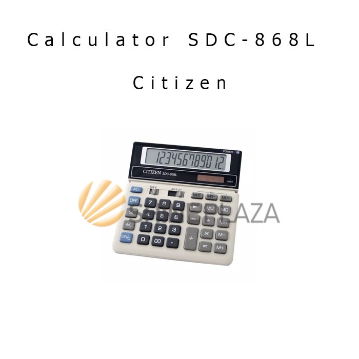 

CALCULATOR 12 DIGIT SDC-868L - CITIZEN ORIGINAL TERBARU