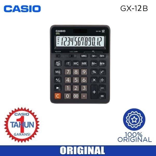 

KALKULATOR CASIO GX-12B ORIGINAL CALCULATOR 12 DIGIT DAGANG GX12B ORIGINAL TERBARU