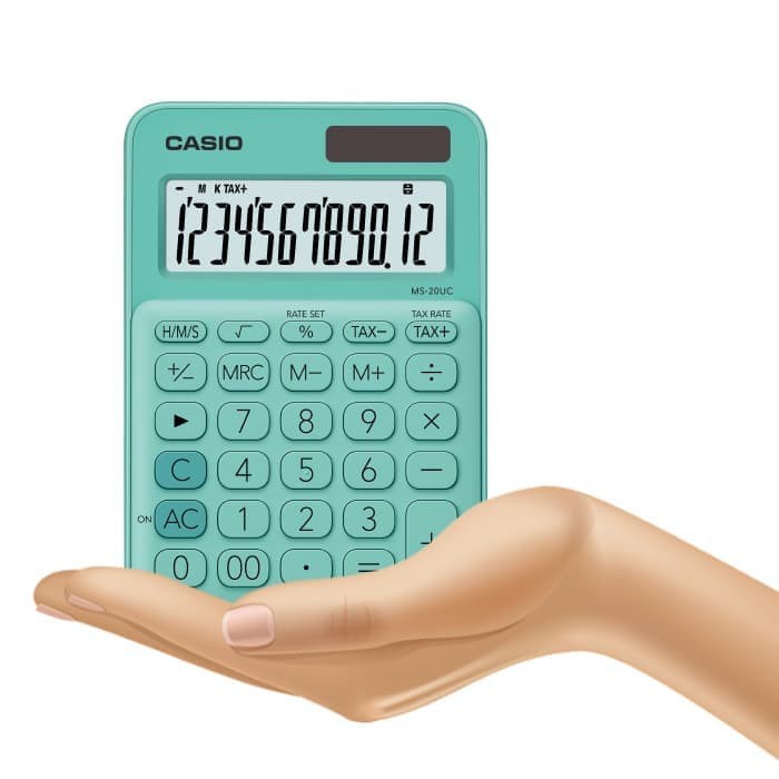 

CASIO COLORFUL CALCULATOR MS-20UC-GREEN ORIGINAL TERBARU
