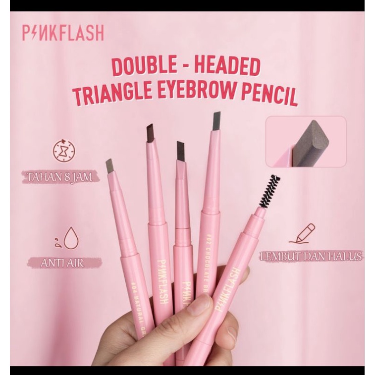 PINKFLASH WATERPROOF AUTO EYEBROW PENCIL | PINKFLASH PENSIL ALIS | PINKFLASH OHMYEMOJI AUTOMATIC EYE