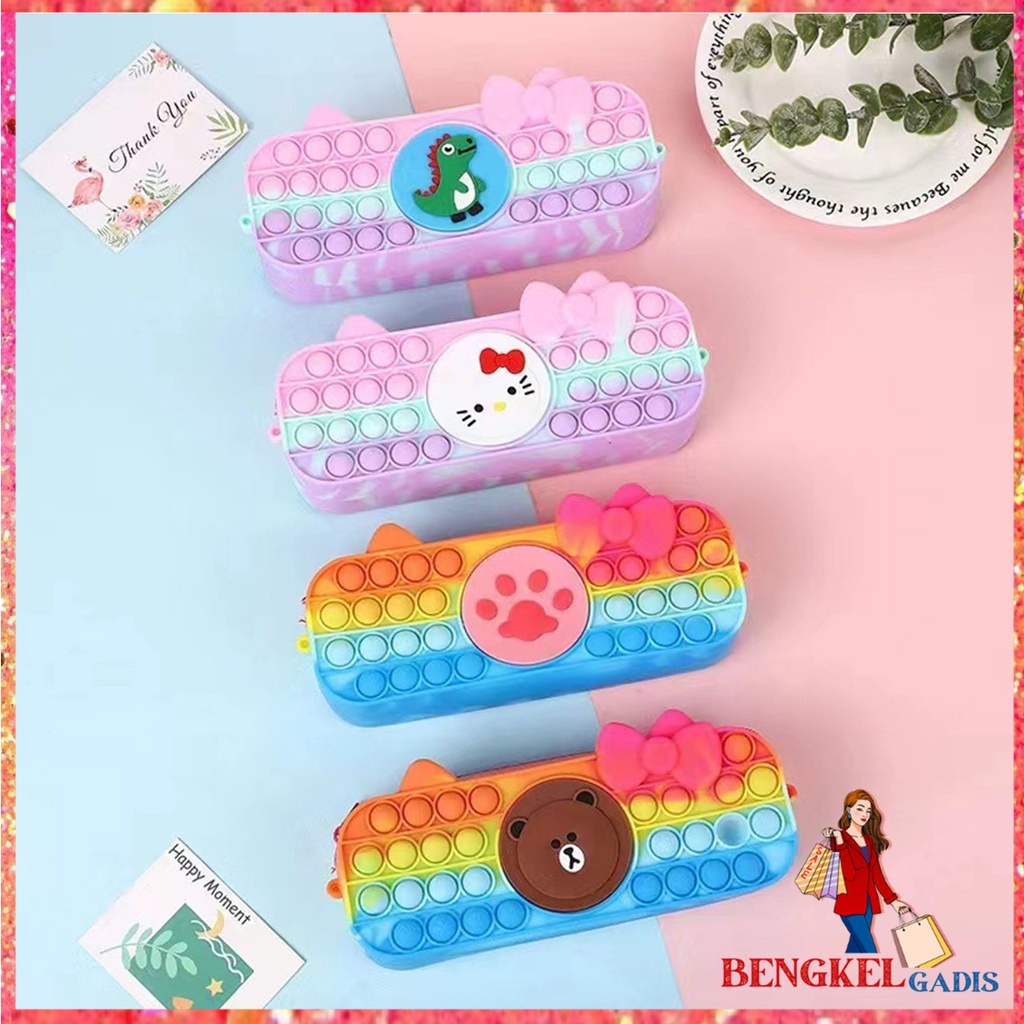 

Kotak Pensil Pop It Rainbow Tempat Pensil Popit Karakter Macaroon Tempat Penyimpanan Alat Tulis Anak Warna Warni