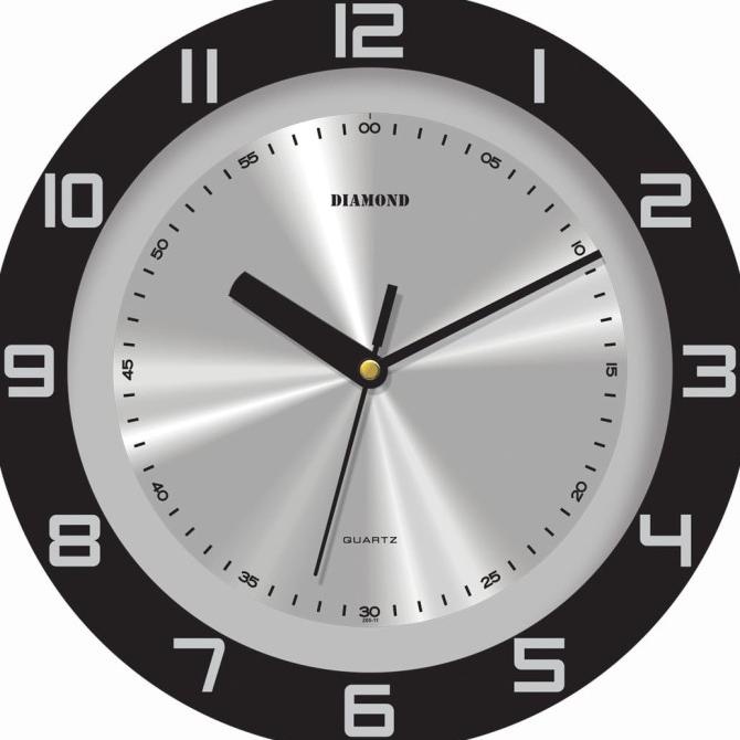 Jam Dinding Diamond 202T - Hitam