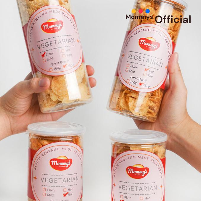 

TERBARU KERIPIK KENTANG MEDE VEGETARIAN MOMMYS 330G 1100ML NET250G KEDAP UDARA !!!!!