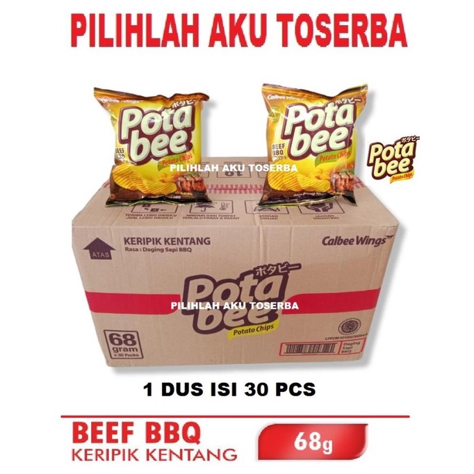 

NEW PRODUK POTABEE KERIPIK KENTANG BEEF BBQ 68 GR - ( HARGA 1 DUS ISI 30 PCS ) !!!!!