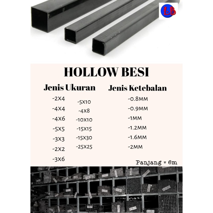 Termurah Hollow Besi 1.5 X 1.5 Cm Free Ongkir