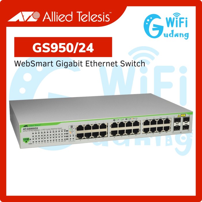 ALLIED TELESIS AT-GS950/24 WEBSMART SWITCH 24 PORT 10/100/1000TX