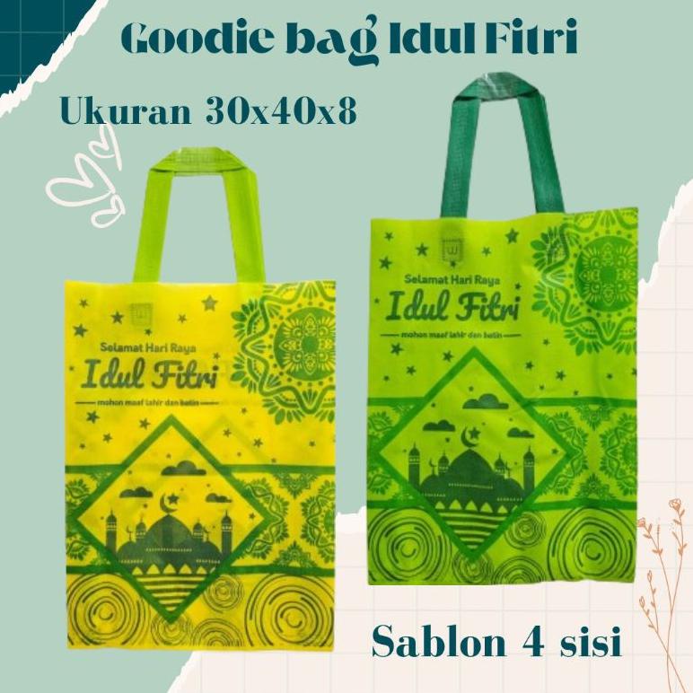 

Ready!!!(COD) (LUSINAN 12 pcs) Goodiebag lebaran Idul fitri 2024 30x40x8-Tas idul fitri-hampers lebaran