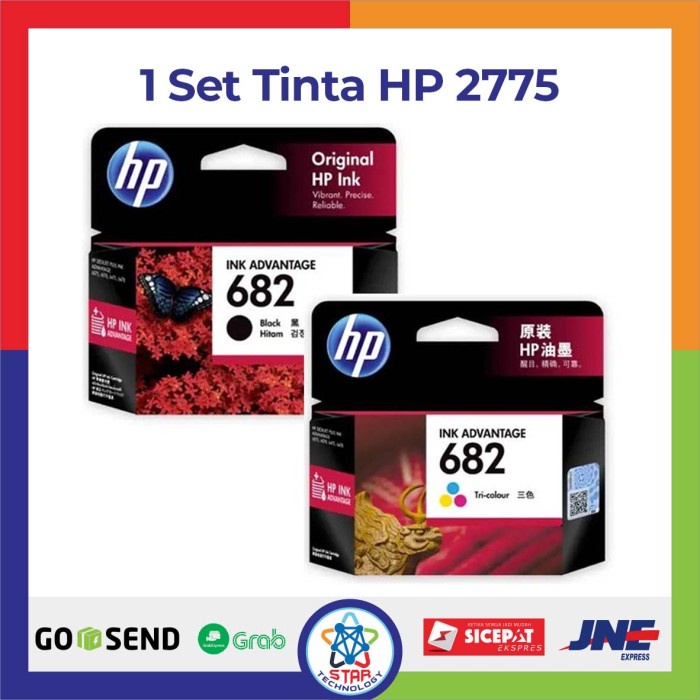 1 Set Tinta Hp Deskjet 2775 Type Hp 682 Ready