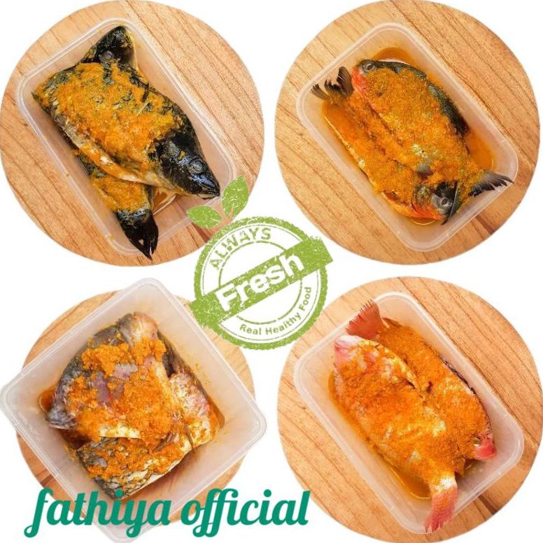 

Ready Ikan Marinasi Bumbu Kuning Tinggal Goreng / Ikan Mas, Nila, Lele, Gurame / Ikan Segar