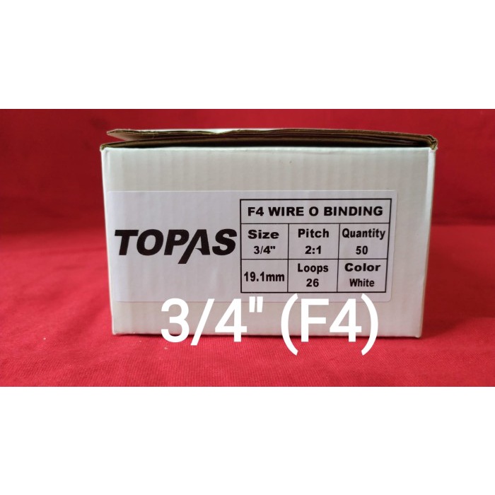 

Ring Jilid Kawat TOPAS Wire 26 Rings Binding ukuran 3/4'' 19 MM-F4