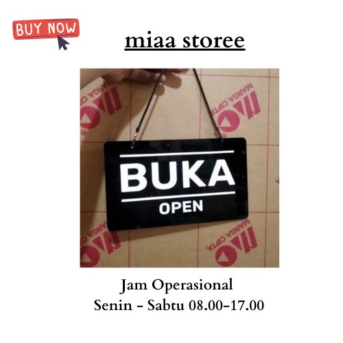 

Open Closed Buka Tutup bolak balik Sign In Acrylik Timbul