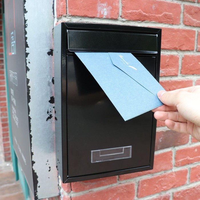 Kotak Surat - Way2Top Kotak Pos Tempel Dinding Rumah Besar Dengan Kunci Kotak Surat