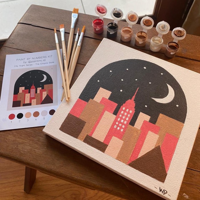 

PAINT BY NUMBERS KIT: CITY NIGHT SERIES - THE EMPIRE STATE PAINT INC ORIGINAL TERBARU