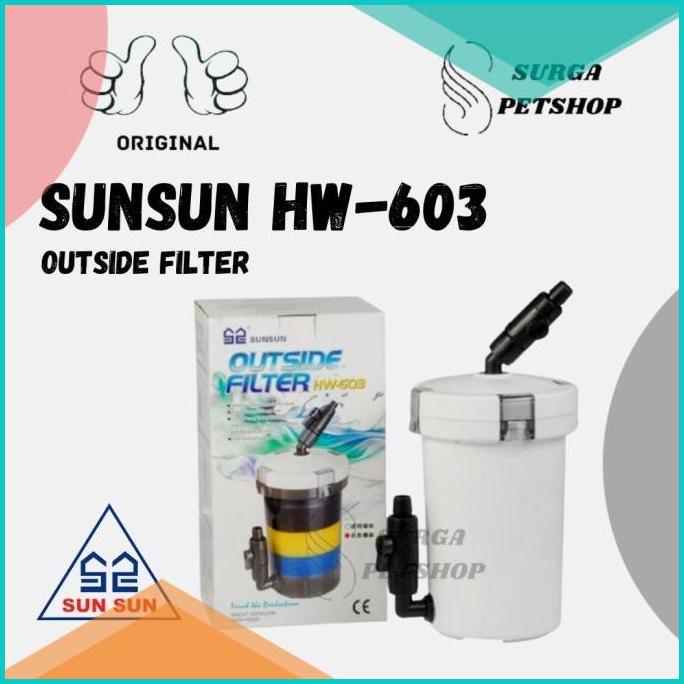 SUNSUN HW 603 External Filter Canister HW603 Aquarium Aquascape Kolam