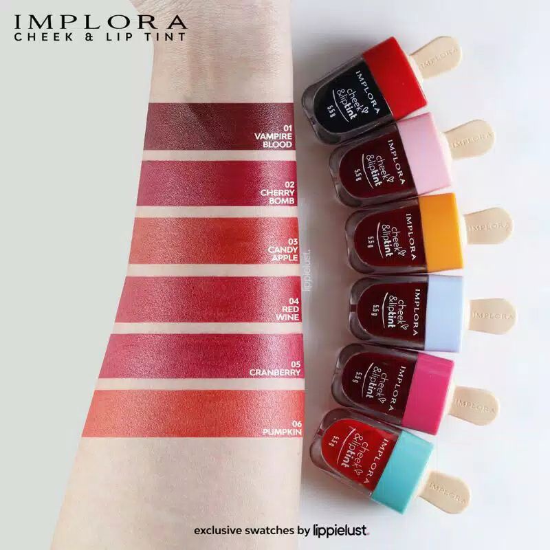 Cod Harga 1Lusin Liptint Implora Cheek & Liptint Terlaris (Lusinan)