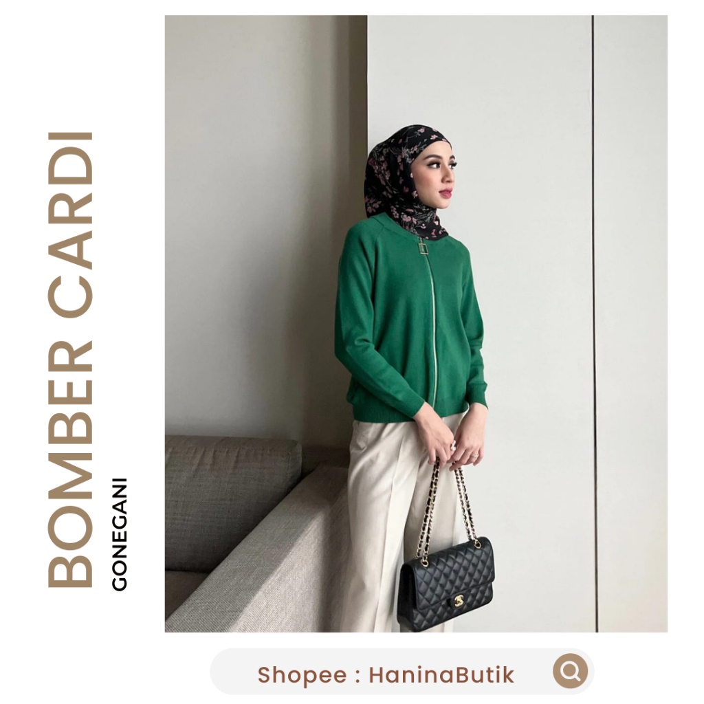 [AMAZED PEOPLE] ( ) BOMBER CARDY CARDI CARDIGAN KNIT ORIGINAL by GONEGANI