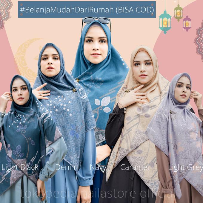 Hijab Voal Segiempat Premium Halime Jilbab Syari Square 140x140 cm
