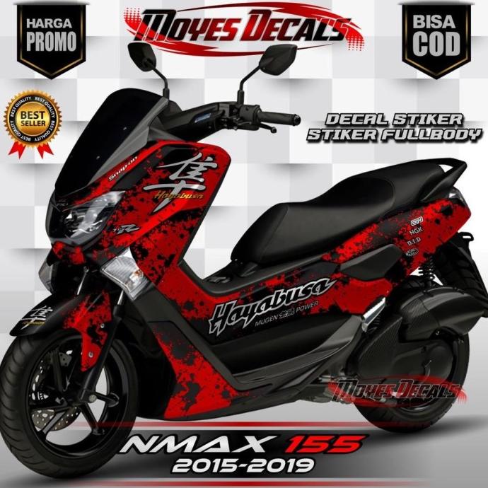 Stiker Decal Motor Nmax 155 2019 Full - Body Hayabusa Biru Merah