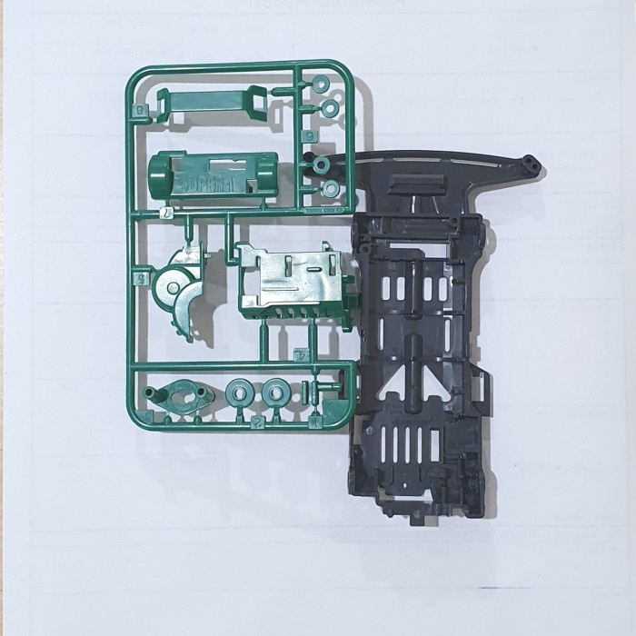 Tamiya Chassis Super 1 Black + Gearbox Green