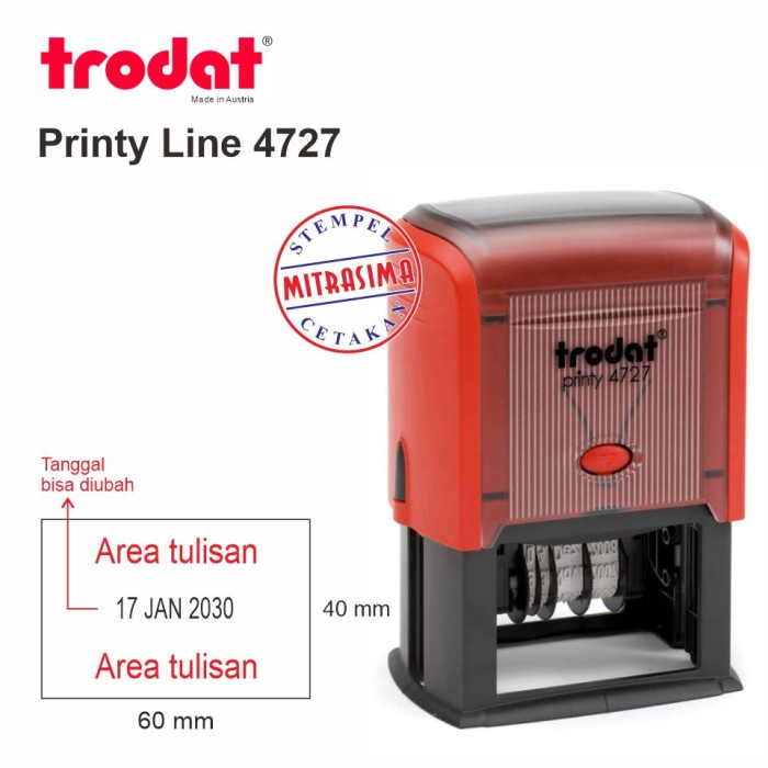 

Stempel Trodat 4727 ( Model Persegi dengan Tanggal )