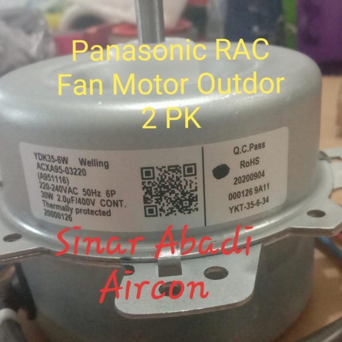 Fan Motor Outdoor Ac Panasonic 2 Pk Terlaris