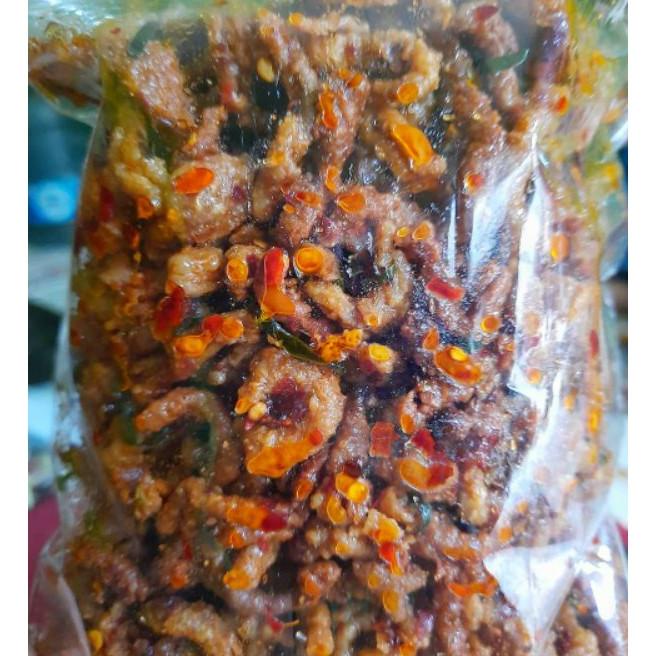 

Keripik Usus Crispy 500Gr Kriuk Cikruh & Pedas Gurih Jajanan Celan Kerupuk Krispi Renyah