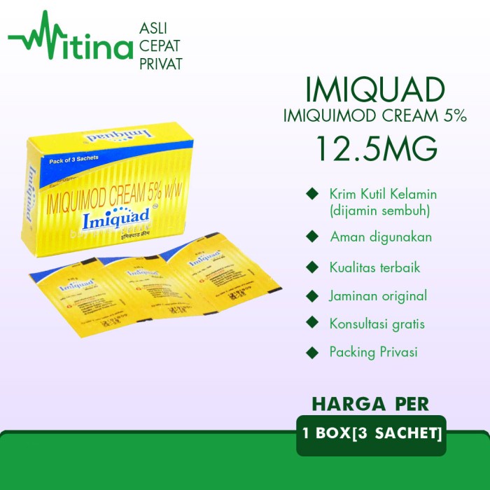 IMIQUIMOD IMIQUAD KRIM CREAM KUTIL KELAMIN