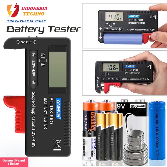 Universal Battery Tester / Alat Tes Cek Kapasitas Baterai 18650 AA AAA